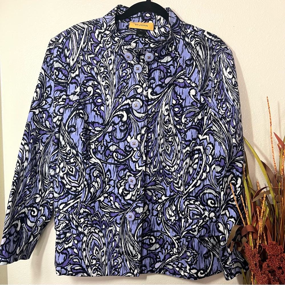 St. John XL purple button jacket